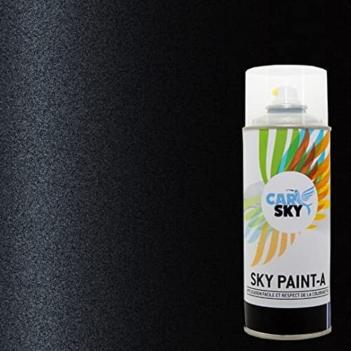 CARSKY Bombe peinture carrosserie compatible avec Volkswagen DEEP BLACK PEARL LC9X et vernis brillant -> 2 aérosols 400ml