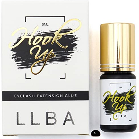 LLBA colle à cils pour professionnels – Colle Noir | Plusieurs choix pour le temps de séchage 0,5 à 3 Secondes | 5mL | Colle extra forte pour extensions de cils | Tenue 7-8 Semaines (Hook-Up)