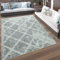 Paco Home In- & Outdoor Terrassen Teppich Marmor Optik Rauten Muster In Grau, Grösse:120 cm Rund