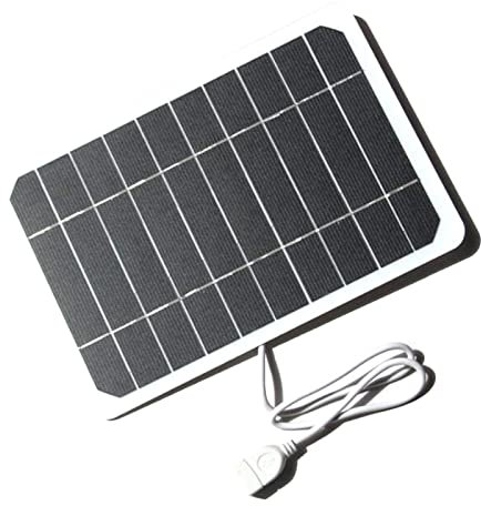 Irishom 5W 5V Petit Panneau Solaire avec USB DIY Cellule Solaire en Silicium Monocristallin Étanche Camping Portable Power Panneau Solaire pour Power Bank Mobile Phone