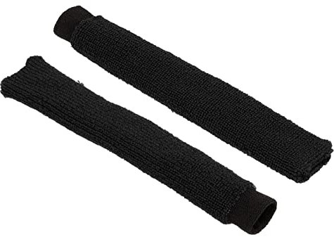 PATIKIL Cotton Feeling Badminton Towel Grip, 2 Pack Nylon Tennis Racket Overgrip Racquet Grip Hand Glue Anti-Skid Sweatband for Golf Bike Handle, Black
