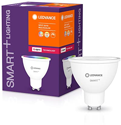 LEDVANCE Smart+ Reflektorlampe mit ZigBee Technologie, 4,9W, PAR16, Lichtfarbe RGBW einstellbar, Sockel GU10, 4er Pack, White