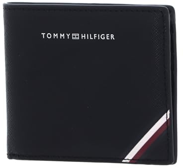Tommy Hilfiger Herren Portemonnaie Central Mini Cc Wallet aus Leder, Schwarz (Black), Onesize