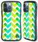 Head Case Designs Lime Green And Teal Neon Zigzag Hybrid Case Compatible With Apple iPhone 13 Pro
