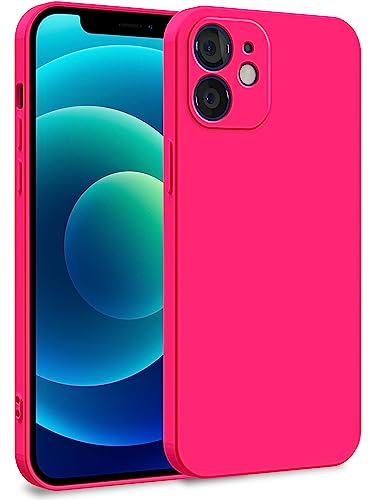 MyGadget TPU Case for iPhone 12 - Cover Dual Layer with Camera Protection | Inner Lining - Soft Touch Rubber & Anti-Scratch Shell Pink