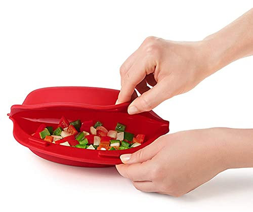 IBUGER Omelette Maker | Silicone Non-Stick Omelette Mold Tool - Dustproof, Easy Clean, Microwave Safe, 24.3*19.9*4.3cm/9.57*7.83*1.69inch (Open), 22*11.7*4.3cm/8.66*4.61*1.69inch (Closed)