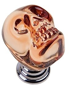 UAMOU Kristallknauf, Totenkopf-förmige Griffe, Küchenschrank-Aufbewahrungsgriffe for Schränke und Schubladen, Möbelgriffe, Kleiderschrankgriffe Cheerfully (Color : Orange)