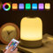 ELITUN Nachtlicht Kinder,Nachttischlampe USB Aufladbare,Stilllicht mit 13 Farben RGB Farbwechsel,Berühren Lämpchen Dimmbar,Tragbaren Nachtlampe Kinderzimmer