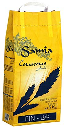 SAMIA - Couscous Fin 5Kg - Saveur authentique dAfrique pour vos plats - Epicerie Salée - L'Unité