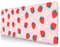 HUOCAIREN Cute Strawberry Extended Gaming Mouse Pad, Kawaii Pink Large Mouse Pad, XL Non-Slip Rubber Base Stitched Edges Desk Pad for Women Office Office Gamer Decor, 31.5x11.8 Inch