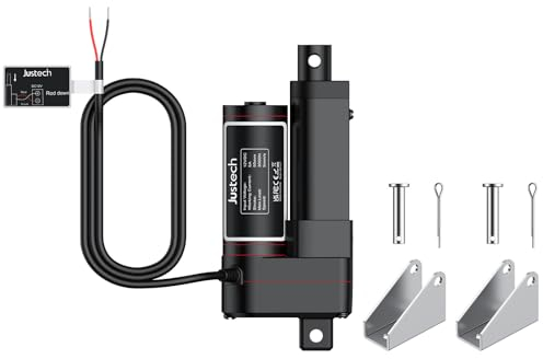 Justech Linear Actuator 50mm Linearantrieb 3000N/660LBS IP65 5mm/s Motor Lineartechnik Aktuatoren Linearmotor Verstellantrieb dB≦50 Toröffner Hubzylinder 12V DC mit CE & RoHS Electric Motor