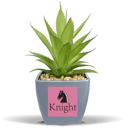 no/no Knight Black Word Chess Game Fake Ananas Blumentopf Vase Mini Decor