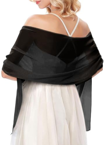 flintronic Chiffon Schal Damen, Eleganter Halstuch, Seidenweiche Chiffon Hijab, Sheer Chiffon Tücher und Wraps für Abendkleider, Premium Polyester