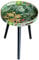 Simmer Stone Round Indoor Side Tables with Detachable Wooden 3 Legs, Versatile Tray Table, Perfect For Round Coffee Table Tea, Relaxation Time 17.7 Inch (Green Morris)