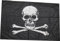 Stormflag Bandiera pirata, 70 x 100 cm, motivo: bandiera pirata, nera, Jolly Roger, poliestere, 110 g, con occhielli e doppia cucitura