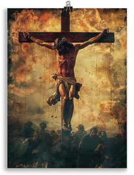Medialess Jesus Bild | Poster & Kunstdrucke | Jesus am Kreuz – Opfer der Liebe 4| Wand-Bild, ungerahmt