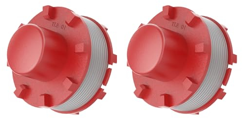 XIJIANG 2Pcs Ersatzfadenspule, Rasentrimmer Faden Kompatibel für Einhell Akku-Rasentrimmer GE-CT 18/33 Li E, GP-CT 36/35 Li BL, GE-CT 36/30 Li E, Länge 8 m, aus Nylon, Durchmesser 2 mm