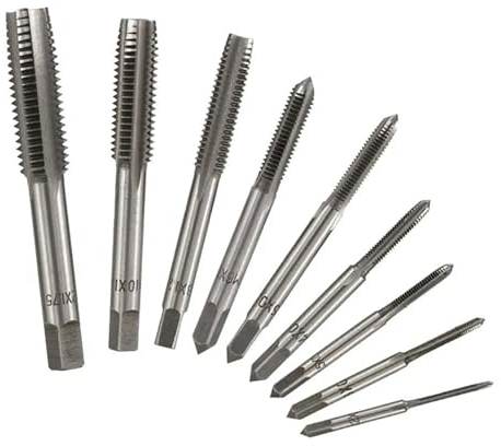 FUYUMIC Handgewindebohrer, 1 Stück M3/M4/M5/M6/M7/M8/M10/M12/M14 Rechtsgewindebohrer HSS Metrischer Gewindebohrer mit gerader Nut(M5x0.8 R)