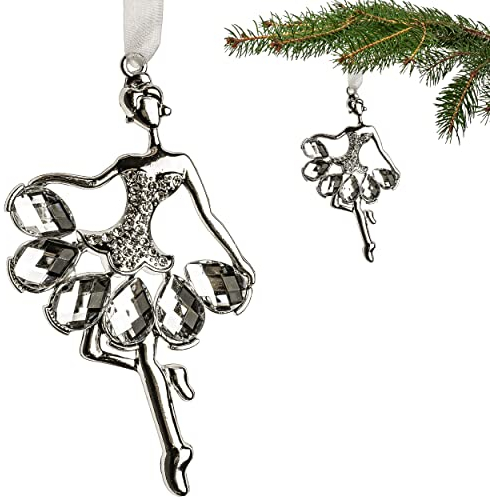 alles-meine.de GmbH Anhänger/Weihnachtsbaumkugel Verschiedene Modelle wählbar 1 Stück Anhänger/Weihnachtsbaumschmuck/Deko Figur Tänzerin/Ballerina 12 cm - Innen..