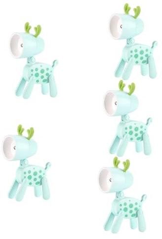 HOMSFOU 5stücke Nachtlampe Für Kinderzimmer Niedliche Reh-nachtlichter Warmweißes Licht Tischlampe Für Schlafzimmer Dekorative Beleuchtung Für Mädchen Und Jungen Als Für Junge