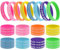 VEGCOO 32 Pcs Motivational Silicone Wristbands, 8 Styles Inspirational Bracelets with Positive Messages for Motivational Gifts School Gifts Prize
