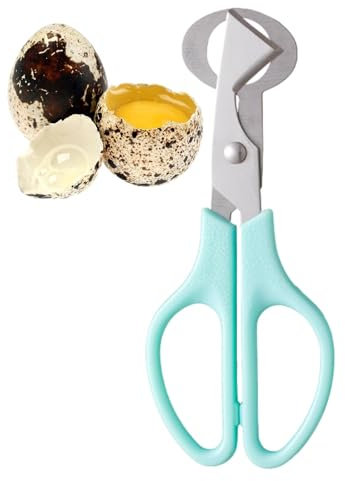 Tijeras para huevos de codorniz Pelador de huevos de codorniz Abridor de cáscaras de huevo Galleta de huevos de acero inoxidable Galleta de huevos Tijeras de fácil agarre Galleta de huevos de codorniz