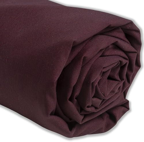IPEA Baumwollstoff Popeline Bordeaux - 200 cm x 150 cm - Made in Italy - Meterware zum Nähen, Bekleidung, Futter, Wohnaccessoires, Patchwork, einfarbiger Stoff zum Nähen