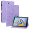 Rosbtib Funda para Samsung Galaxy Tab A 10.5 Pulgadas 2018 Modelo SM-T590 / T595, Funda Protectora de Visualización Multiángulo con [Ranura para Tarjetas] [Cierre Magnético], Lirios Púrpura