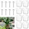 Wbgraceful 8PCS Clear Acrylic Aquarium Plant Holders with Hooks - Ideal for Aquaponic Plant Cultivation, Fish Tank Plant Cup Pots, Aquascape Decoration, and Aquarium Water Feature Decoration.