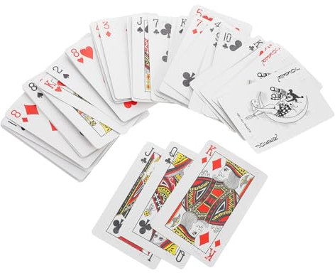 ibasenice Braille-pokerkarten für Blinde Erwachsene und Kinder Spiele mit Großdruck Kartenset Taktiles Kartenspiel mit Großdruck