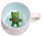 Porgeel Grenouille drôle Dessin animé Figurine Lait Tasse de thé au thé Grenouille pour Amis Girls Feme Femme Grand-mère Taste Anniversaire Cadeau (Grenouille)
