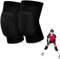 Shengruili Elastische Knieschoner,Volleyball Knieschoner,1 Paar Verdickung Anti-Kollision Schwamm Kniestütze,Knee Sleeve,Kniebandage,Für Volleyball,Joggen,Basketball,Tennis,Football,Kampfsport