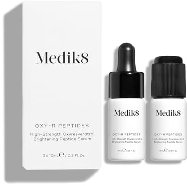 Medik8 Oxy-R Peptides - Hochwirksames aufhellendes Peptidserum mit 1% Oxyresveratrol und Hyaluronsäure - Hellt dunkle Flecken und Verfärbungen auf - 2 x 10ml
