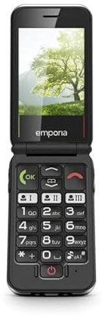 emporiaJOY-LTE, Seniorenhandy, Klapphandy ohne Vertrag, Mobiltelefon mit Notruftaste, 2,8-Zoll-Display, Rot