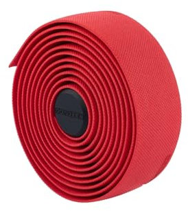 CONTEC Lenkerband Prestige.Grip, 2000x30x2,5 mm, aus EVA-Schaum und Gel, selbstklebend und rutschsicher, mit Klebestreifen und 2 Lenkerstopfen, Paar, rot