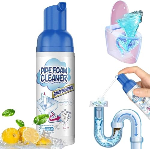 Schäumender Abflussreiniger, Spülbeckenreiniger und Deodorierer, DrainFoamCleaner, Schaum-Ablaufreiniger, Badezimmer-Abflussreiniger, Waschbeckenentferner, Abflussreiniger für Küchenspülen