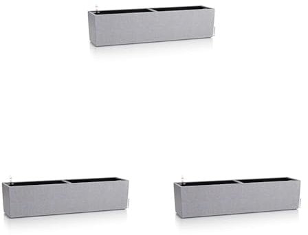 Lechuza BALCONERA Stone 80 steingrau 15660, 79x19x19 cm (Packung mit 3)