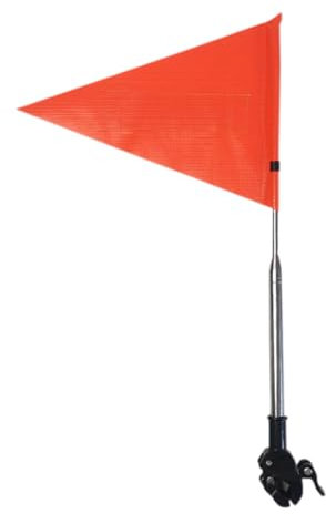 Fahrradflagge mit Pole Safety, hohe Sichtbarkeit, reflektierend, wasserdicht, einziehbares Design, 62,99 Zoll, einfaches Befestigungssystem, für Kinder Scooter Wheelchair Golf Cart Outdoor