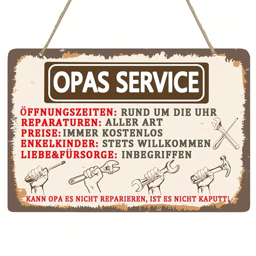 Opa Geschenk Vatertag, Geschenk für Opa Vatertagsgeschenk Opa Geschenk Weihnachten Opa Geburtstag, Schild aus Holz Vatertagsgeschenk für Opa Geschenke für Opa Geschenk Vatertag Opa (A)