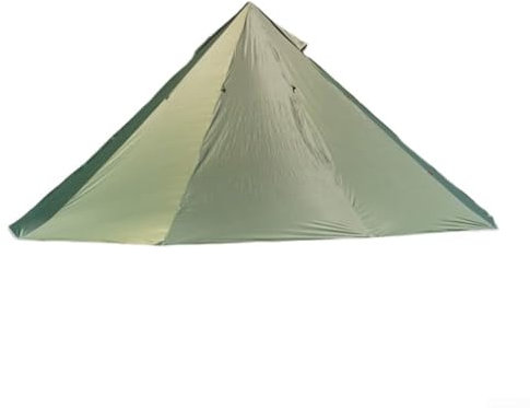 Premium Pyramid Tent for For camping Features Smoke Window for Ventilation (Brown)