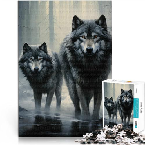 Intellektuelles Spiel Wolf Art 1000 Teenager-Teile-Puzzle 26x38cm Jedes Stück ist einzigartig – Anspruchsvolles Familienspiel ab 14 Jahren