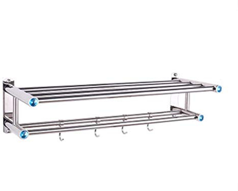 KJHFD Handtuchschiene Edelstahl Wandtuch Rack Bad Regal Home Handtuch /70 cm