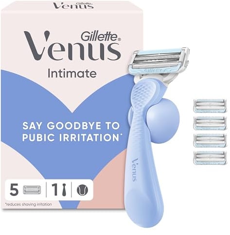 Gillette Venus Maquinilla de Afeitar Mujer para La Zona Íntima, 5 Recambios