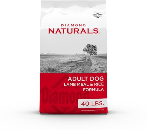 Diamond Naturals Adult Dry Dog Food Lamb Meal and Rice Formula Made with Quality Lamb Protein, Probiotics and Essential Nutrients to Support Balanced and Overall Health 40Lb
