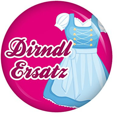 Kiwikatze® Fest - Dirndlersatz Button Ansteckbutton 37mm Oktoberfest Wiesn Volksfest für Dirndl oder Lederhose