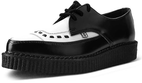 T.U.K. Pointed Creeper Lace-up - Scarpe da Uomo e Donna - Colore Bianco e Nero - Taglia EU40