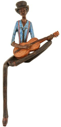 Hill 1975 Sitting Jazz Band Strings, RESIN, Brown/Blue, 11 x 17 x 42 cm