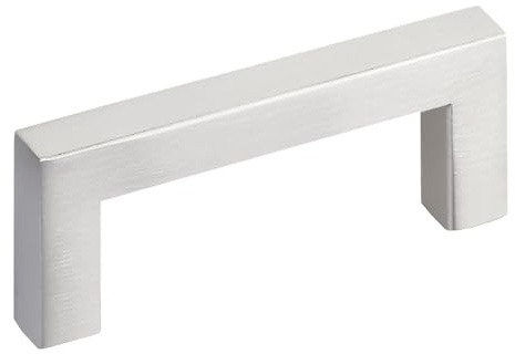 SOTECH Möbelgriff E8 BA 64 mm Edelstahl SS201 gebürstet | Küchengriff Bügelgriff für Küche Bad und mehr