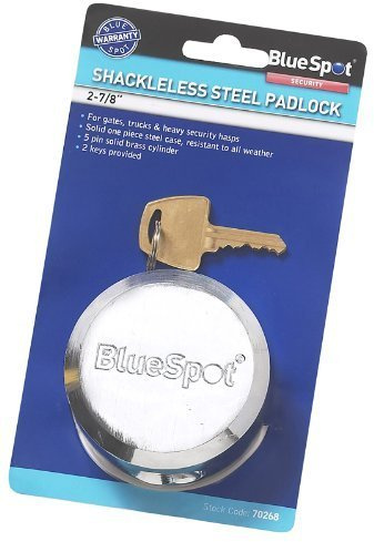 Blue Spot 70268 73mm Shackleless Heavy Duty Round Padlock by Blue Spot Tools