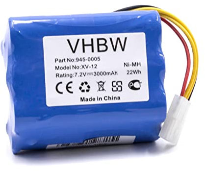 vhbw Akku Ersatz für Neato 205-0001, 945-0006, 945-0024 für Staubsauger (3000mAh, 7,2V, NiMH)